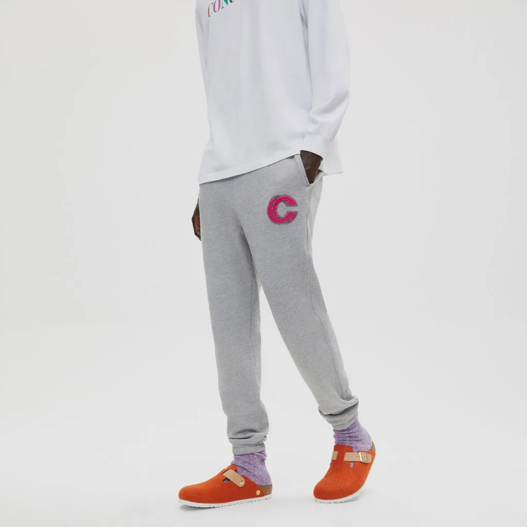 Concepts Felt Logo Sweatpant (Heather Grey)