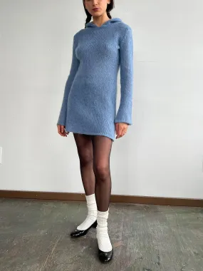 Cornflower Mohair Hoodie Dress (M)