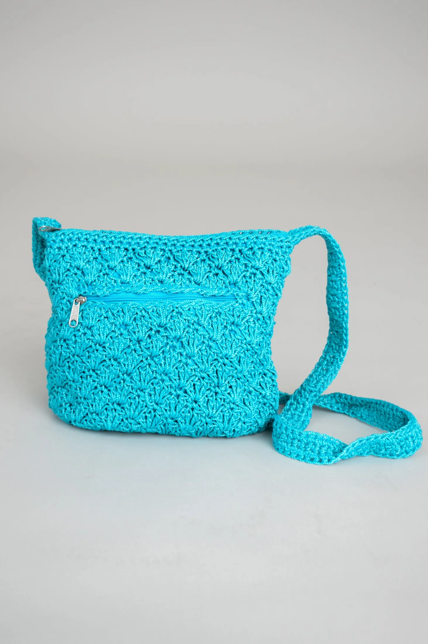 Crochet Bag, Turquoise