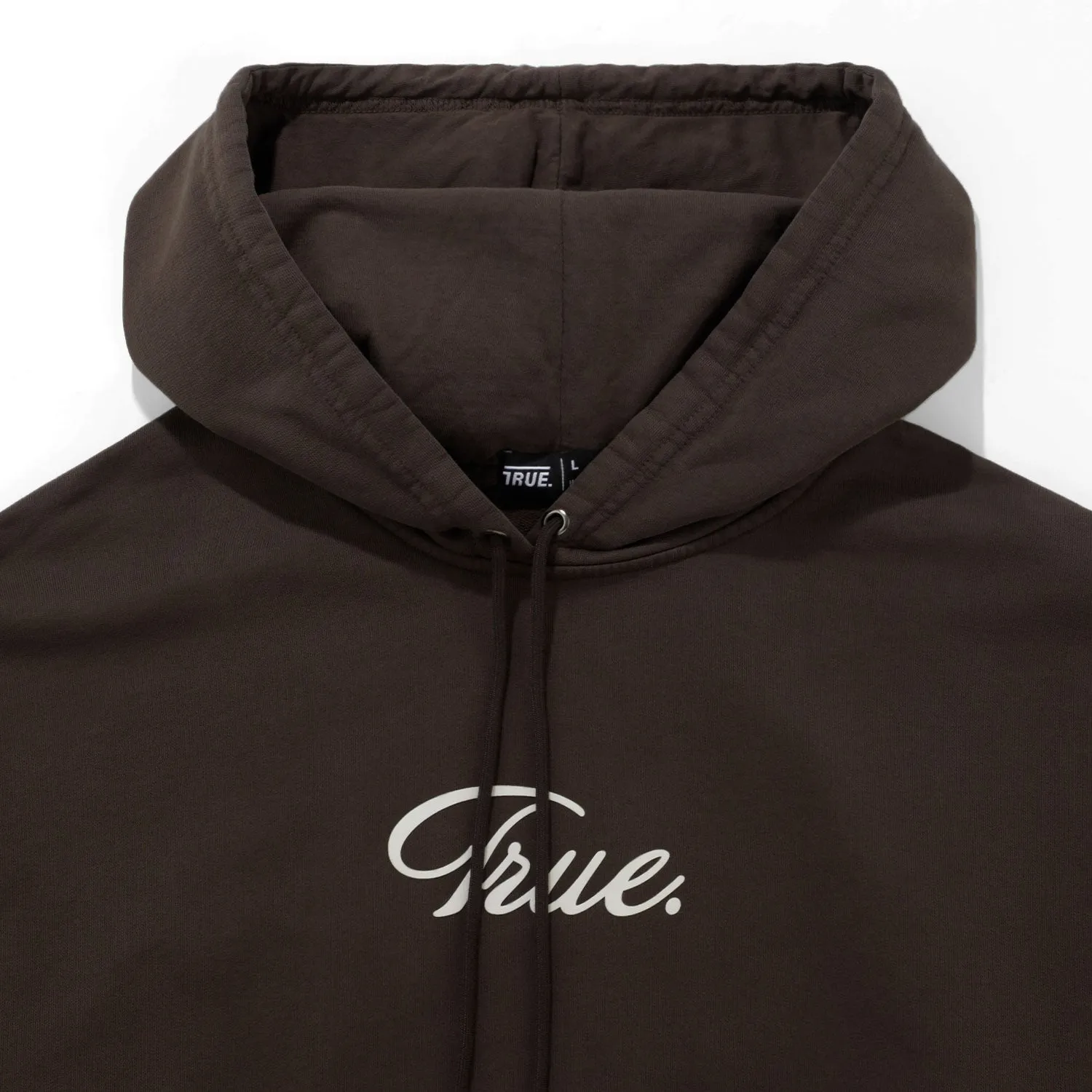 Curvy Logo Hoodie - Brown