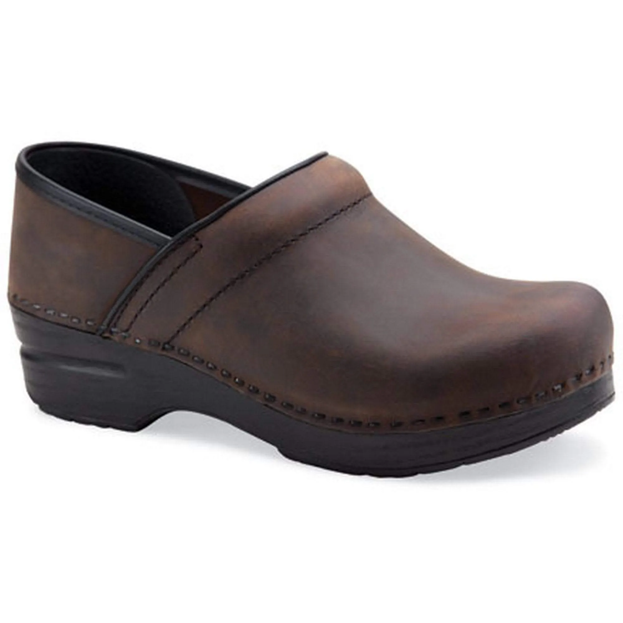 DANSKO Narrow Professional Brown Oiled Leather Clogs