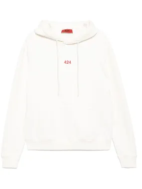 DEBOSSED-LOGO COTTON HOODIE