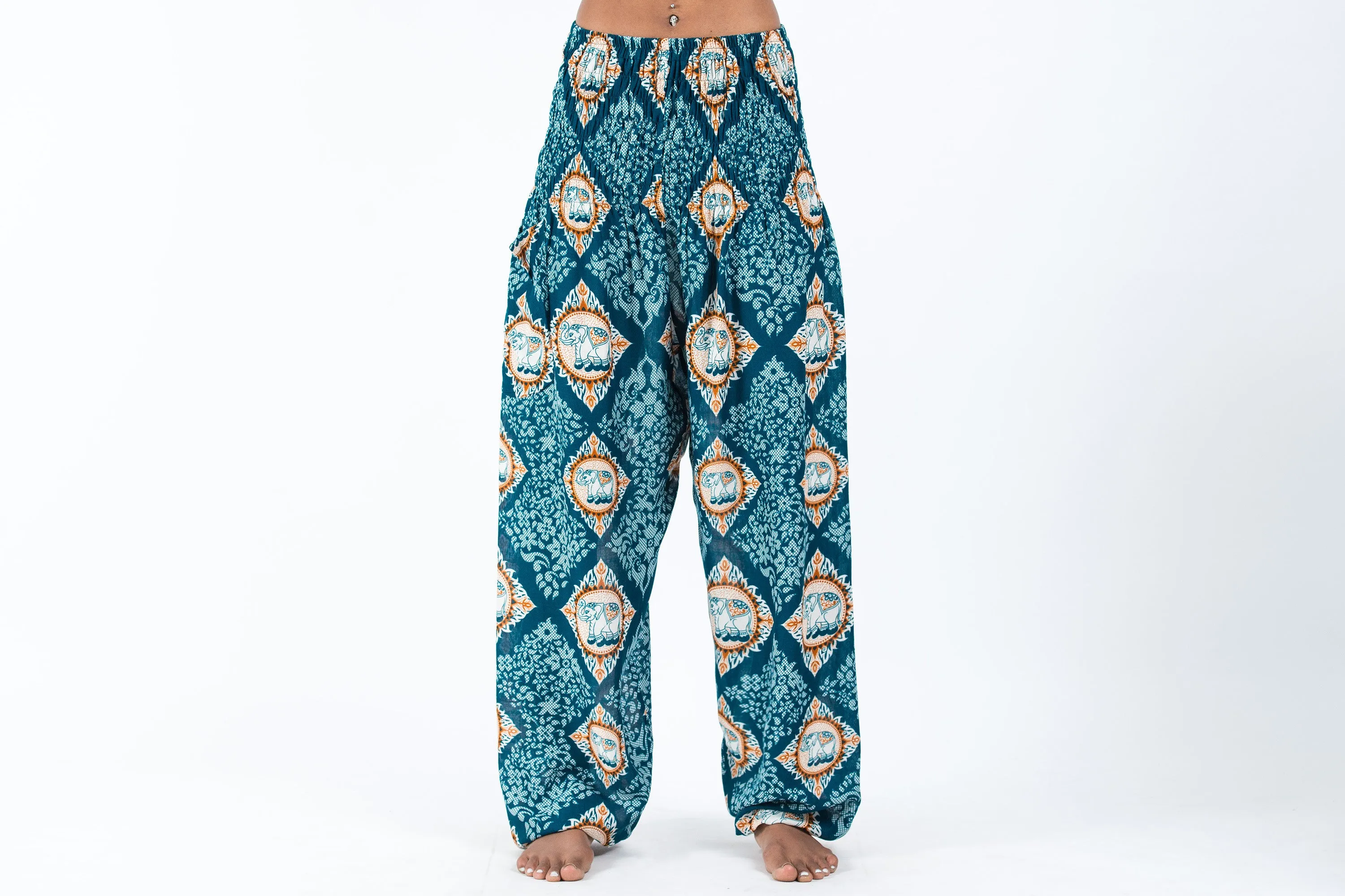 Diamond Elephant Women's Elephant Pants in Turquoise