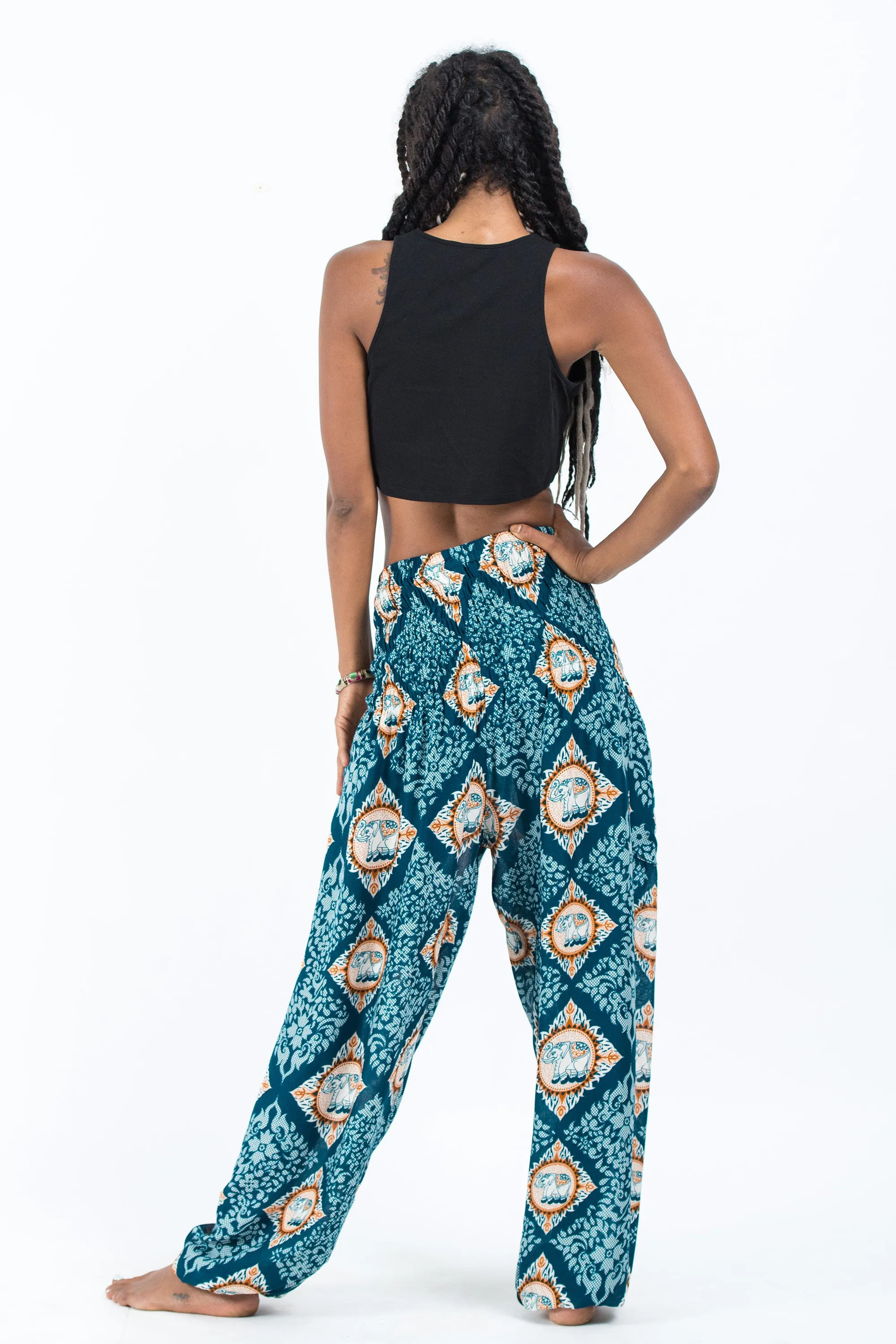 Diamond Elephant Women's Elephant Pants in Turquoise