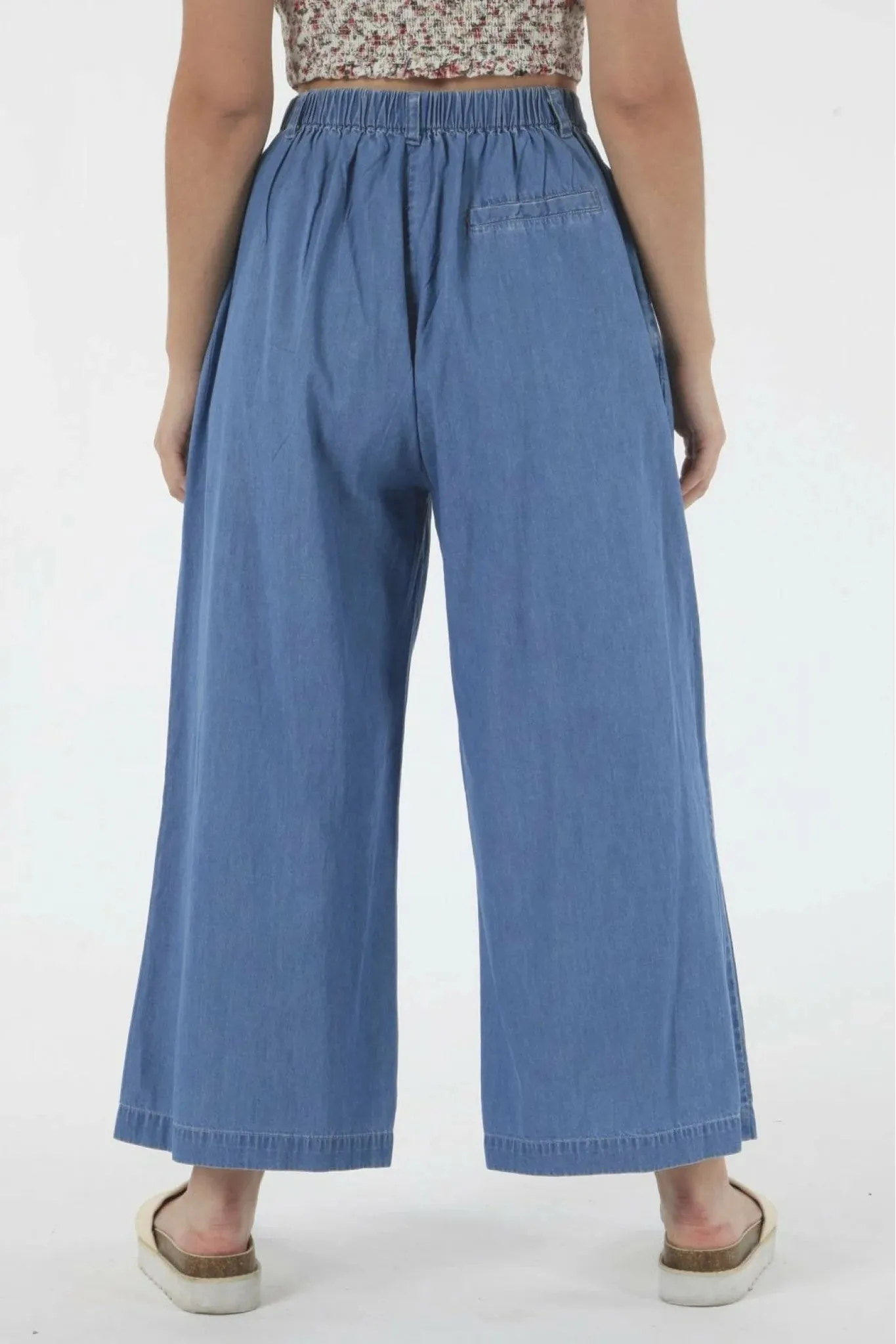 Double Second Blue Chambray Pants