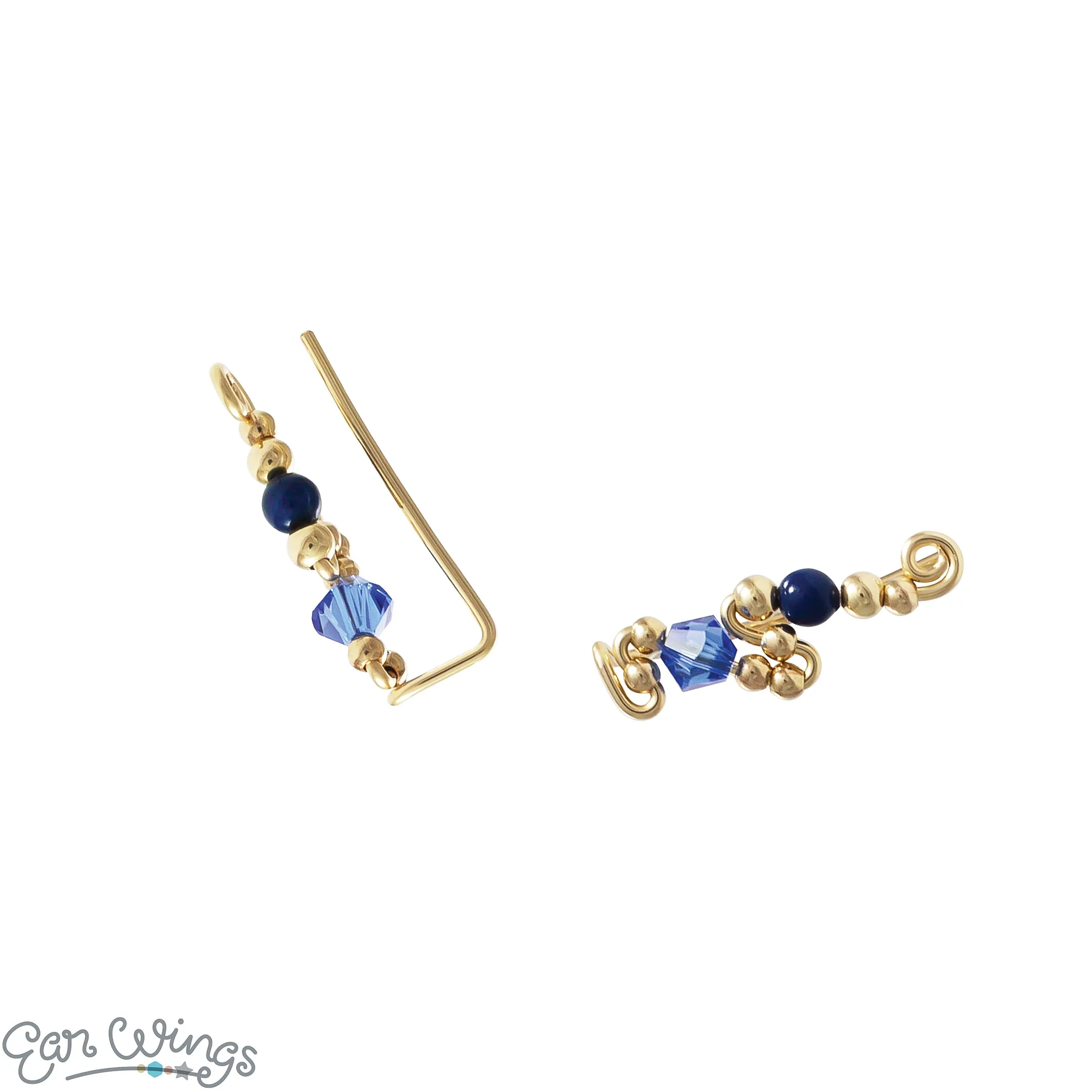 Ear Wings Sapphire 14ct Yellow Gold