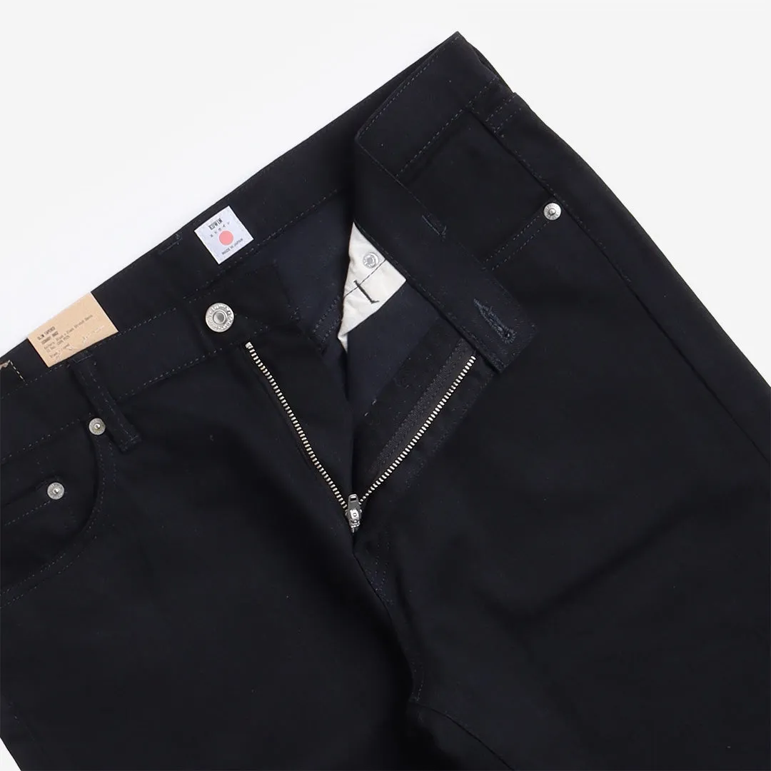 Edwin Slim Tapered Kaihara Black X Black Stretch Jeans