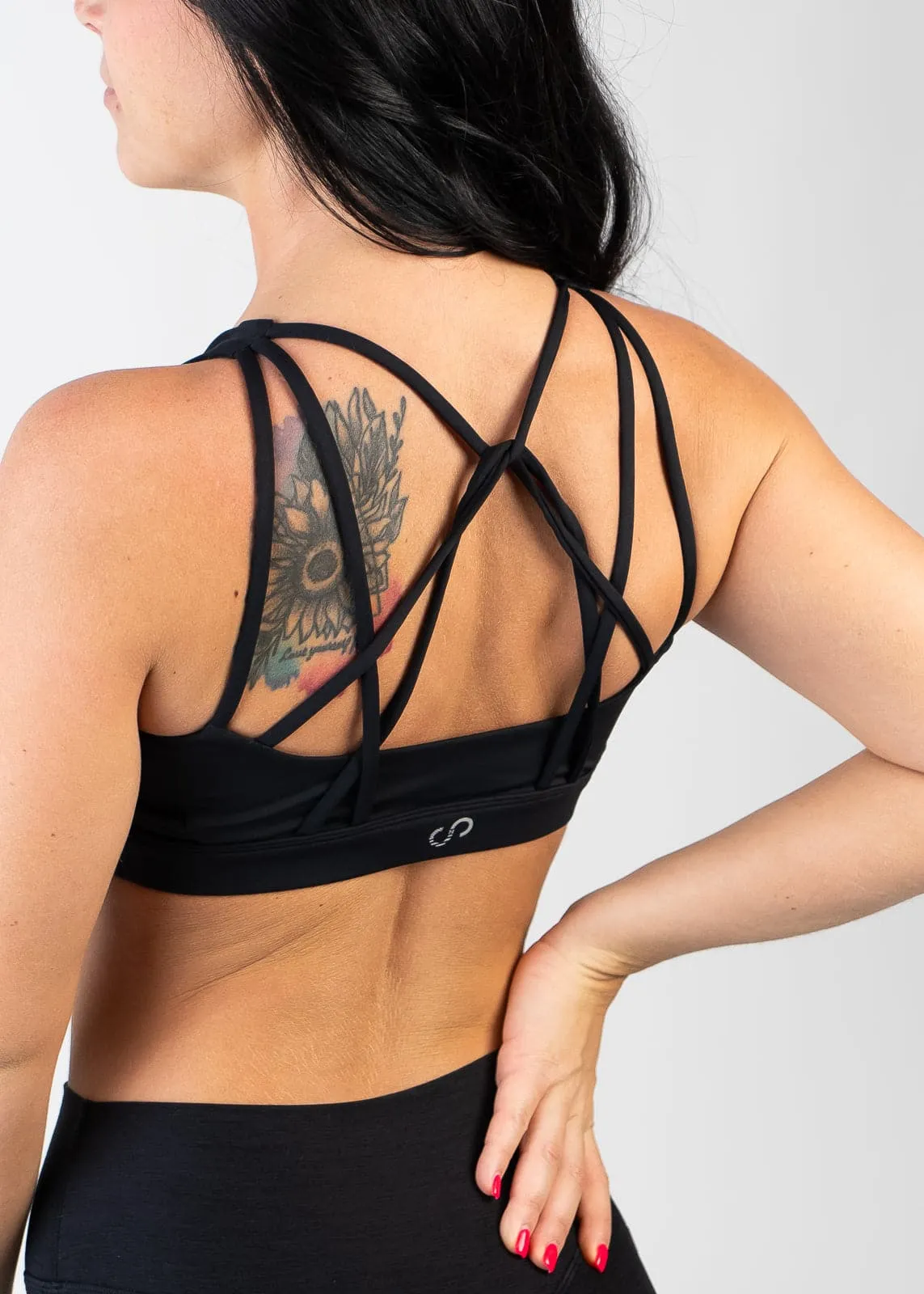 Essential Strappy Bra | Black