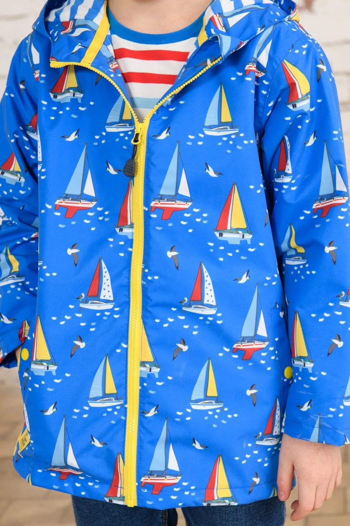 Ethan Jacket - Blue Boat Print