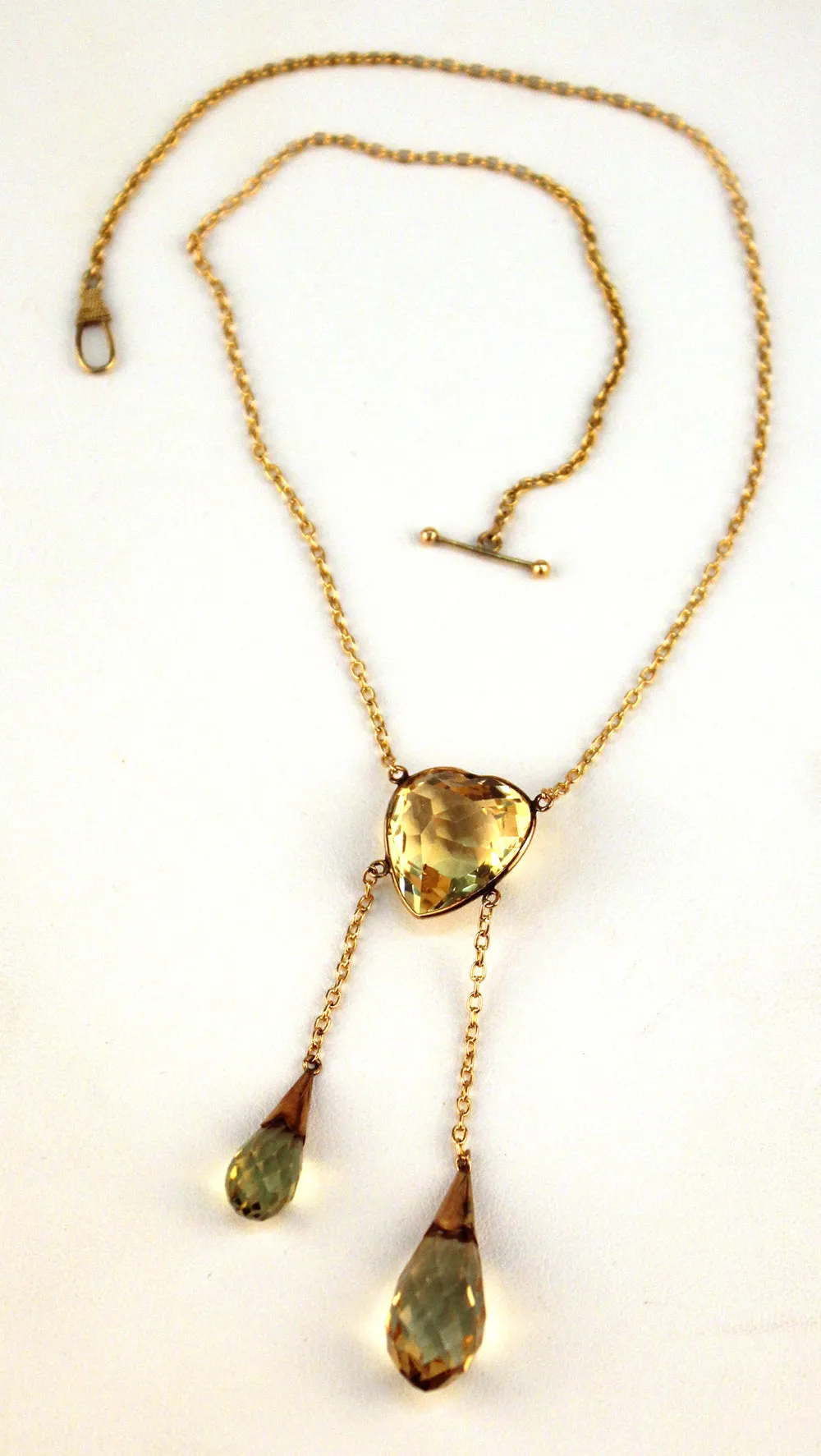 Faceted Citrine Pendant Necklace