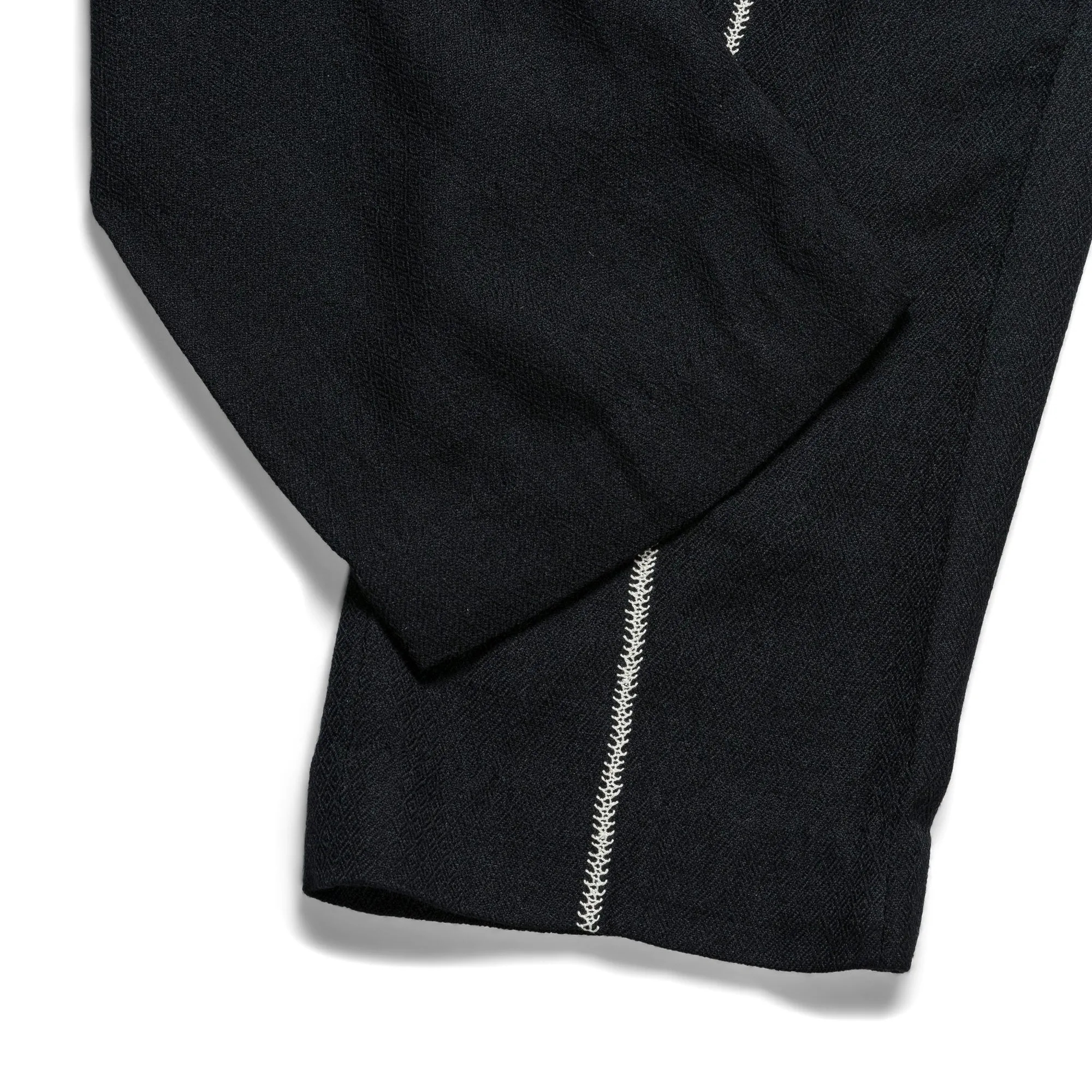 Flat Front Trouser - Black/White