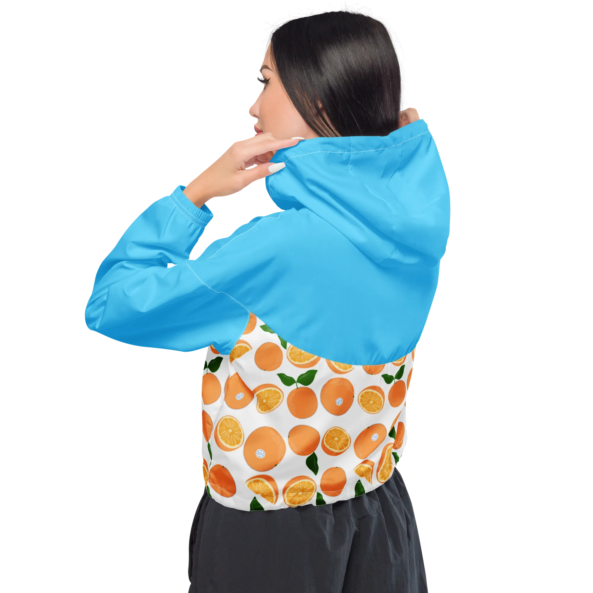 Freshly Squeezed Blue Women’s cropped windbreaker