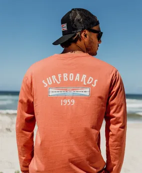 G&S Surfboard Comp LS Tee  | Wash Red