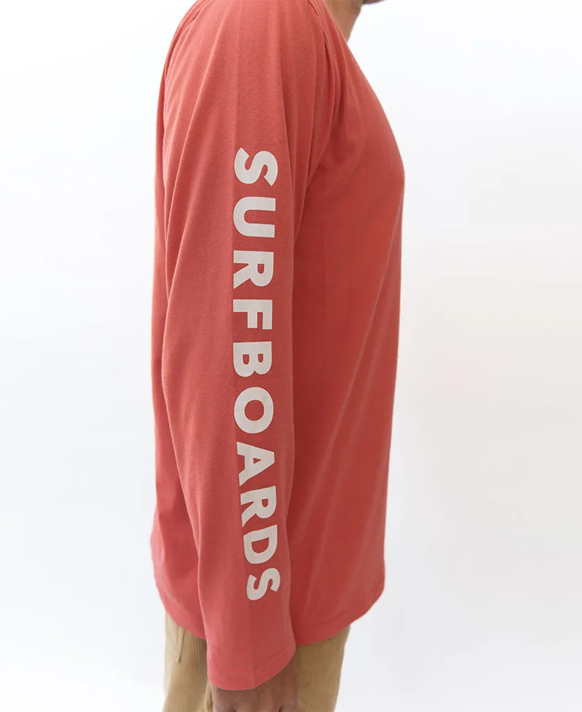 G&S Surfboard Comp LS Tee  | Wash Red