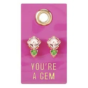 Gemstone Earring-You're A Gem