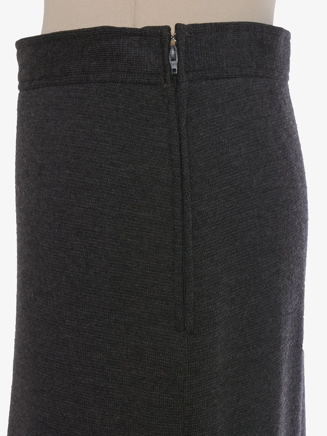 Gianni Versace Gray Wool Skirt