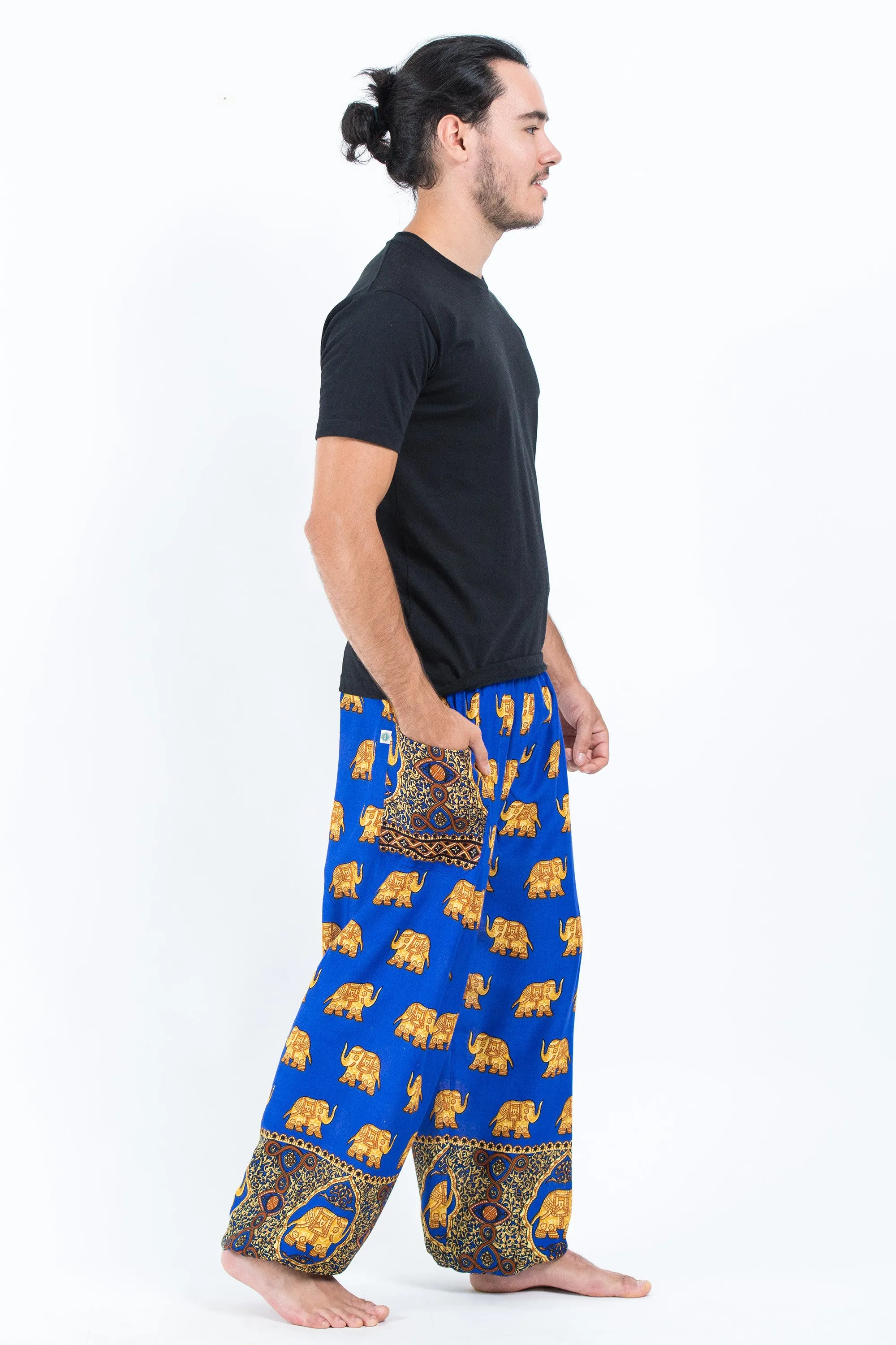 Golden Elephant Men's Elephant Pants in Blue