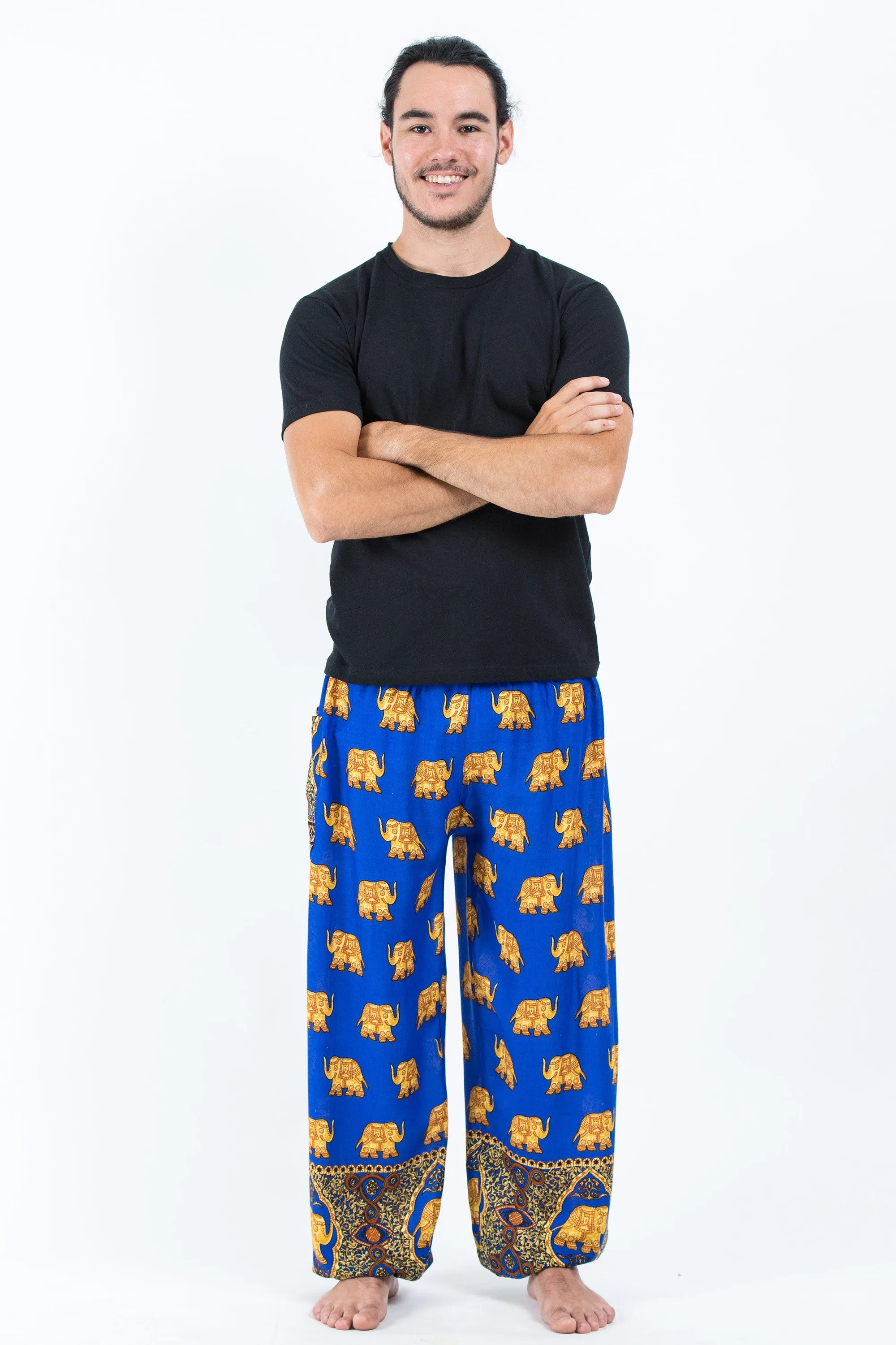 Golden Elephant Men's Elephant Pants in Blue