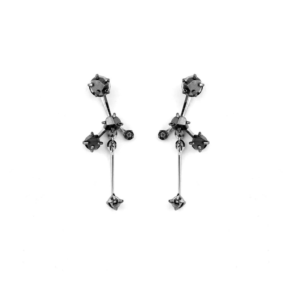 Grand Pyrite (M) Earrings [Black gold]