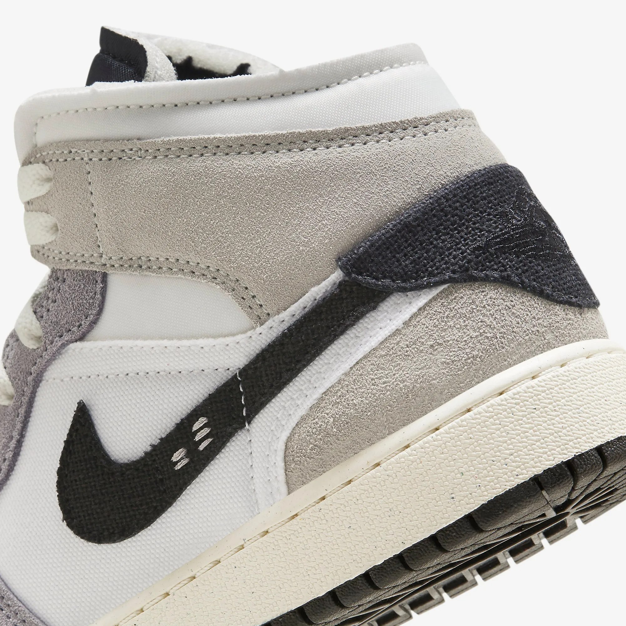 (GS) Air Jordan 1 Mid SE Craft 'Cement Grey / Black' (2023) FD9091-002