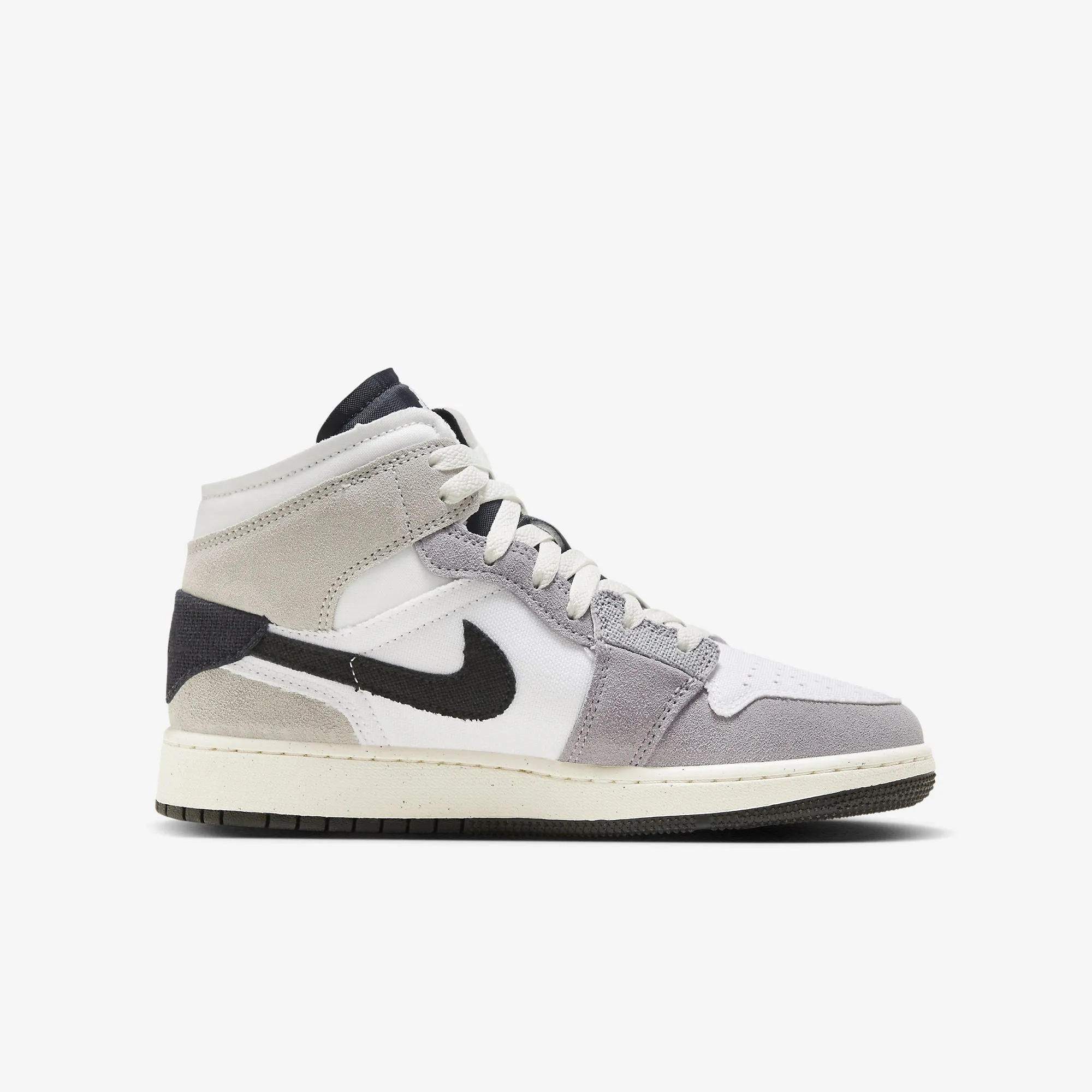 (GS) Air Jordan 1 Mid SE Craft 'Cement Grey / Black' (2023) FD9091-002