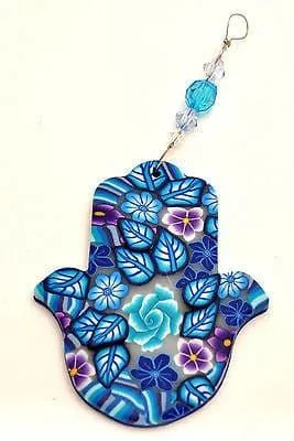 Hanging Hamsa Hand For Home entrance Blessing ( small )