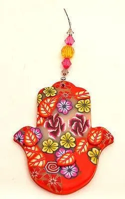 Hanging Hamsa Hand For Home entrance Blessing ( small )