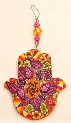 Hanging Hamsa Hand For Home entrance Blessing ( small )