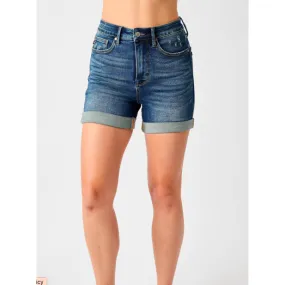 Judy Blue High Waist Tummy Control Cuffed Shorts