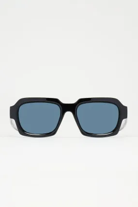 Keep Me Retro Sunglasses - Black/White