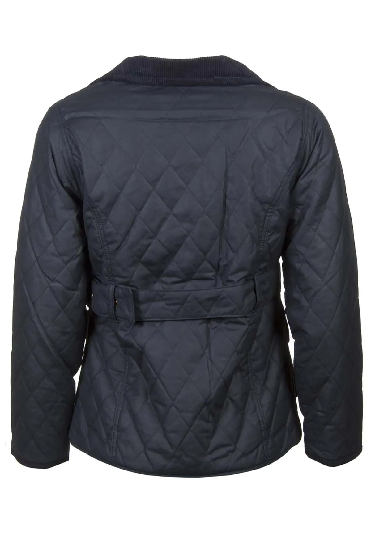 Ladies Diamond Quilted Belted Wax Jacket