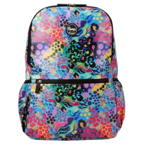 Large Kids Waterproof Backpack - Electric Leopard