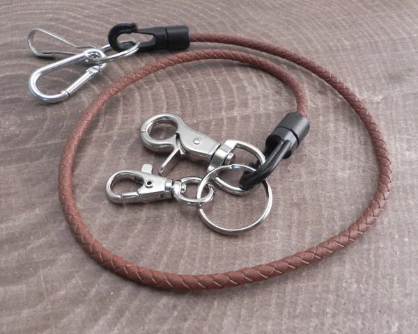 Leather Wallet Chain Key Leash