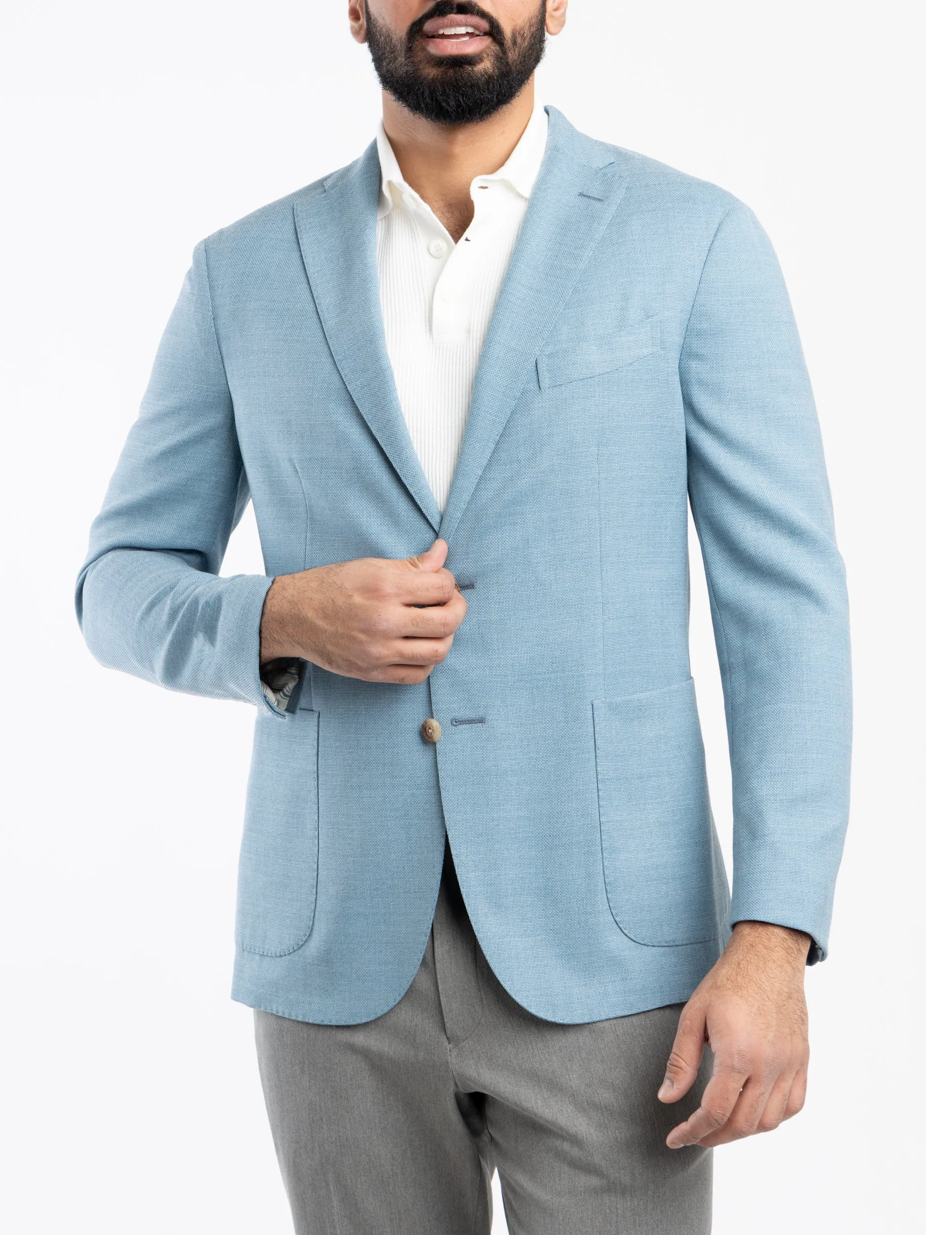 Light Blue Wool K-Jacket