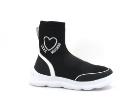 LOVE MOSCHINO Sneaker Calzino Elastic Sock Black JA15524G0DIZC00A