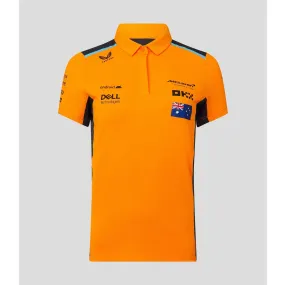 McLaren F1 Women's 2023 Oscar Piastri Team Drivers Polo Shirt- Papaya