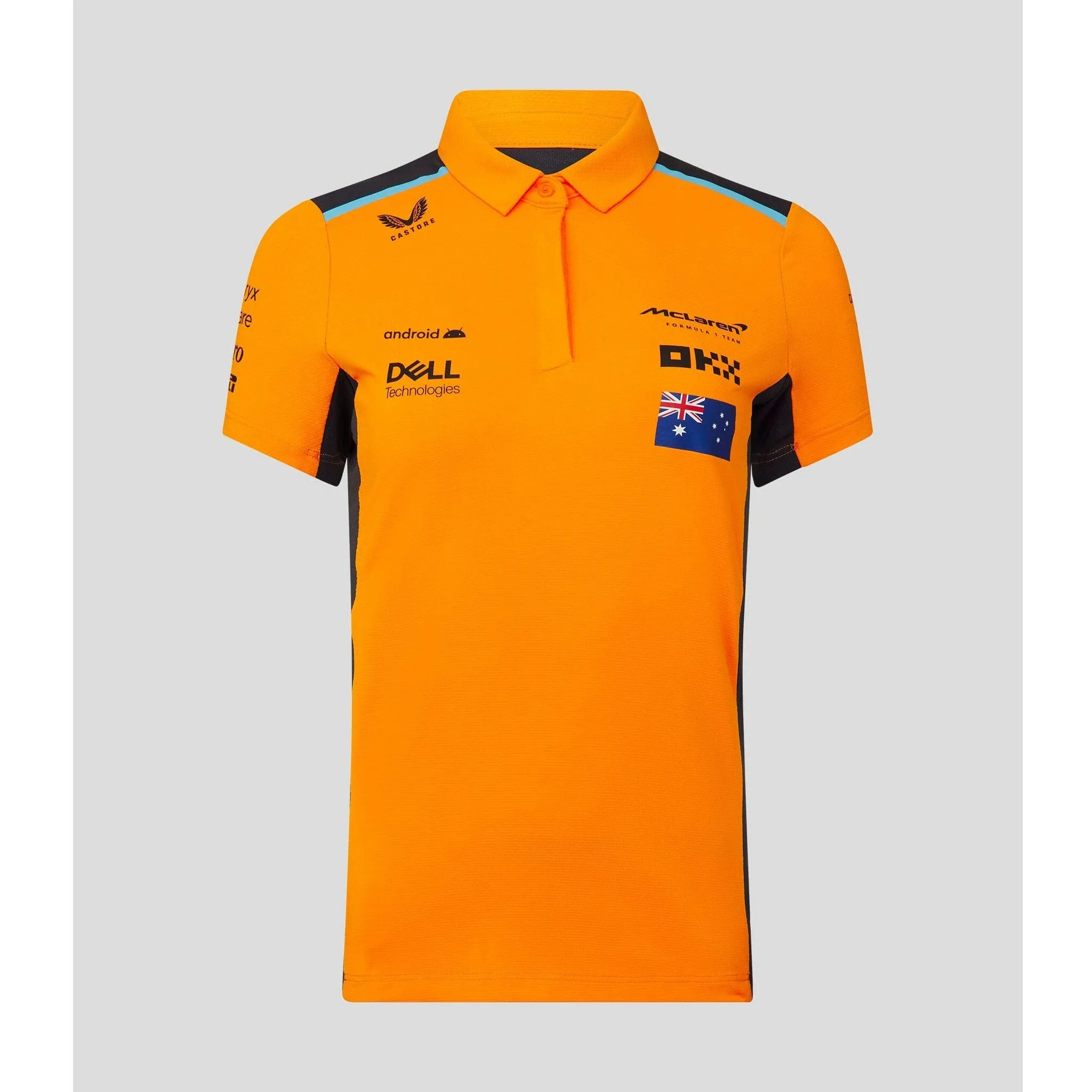 McLaren F1 Women's 2023 Oscar Piastri Team Drivers Polo Shirt- Papaya