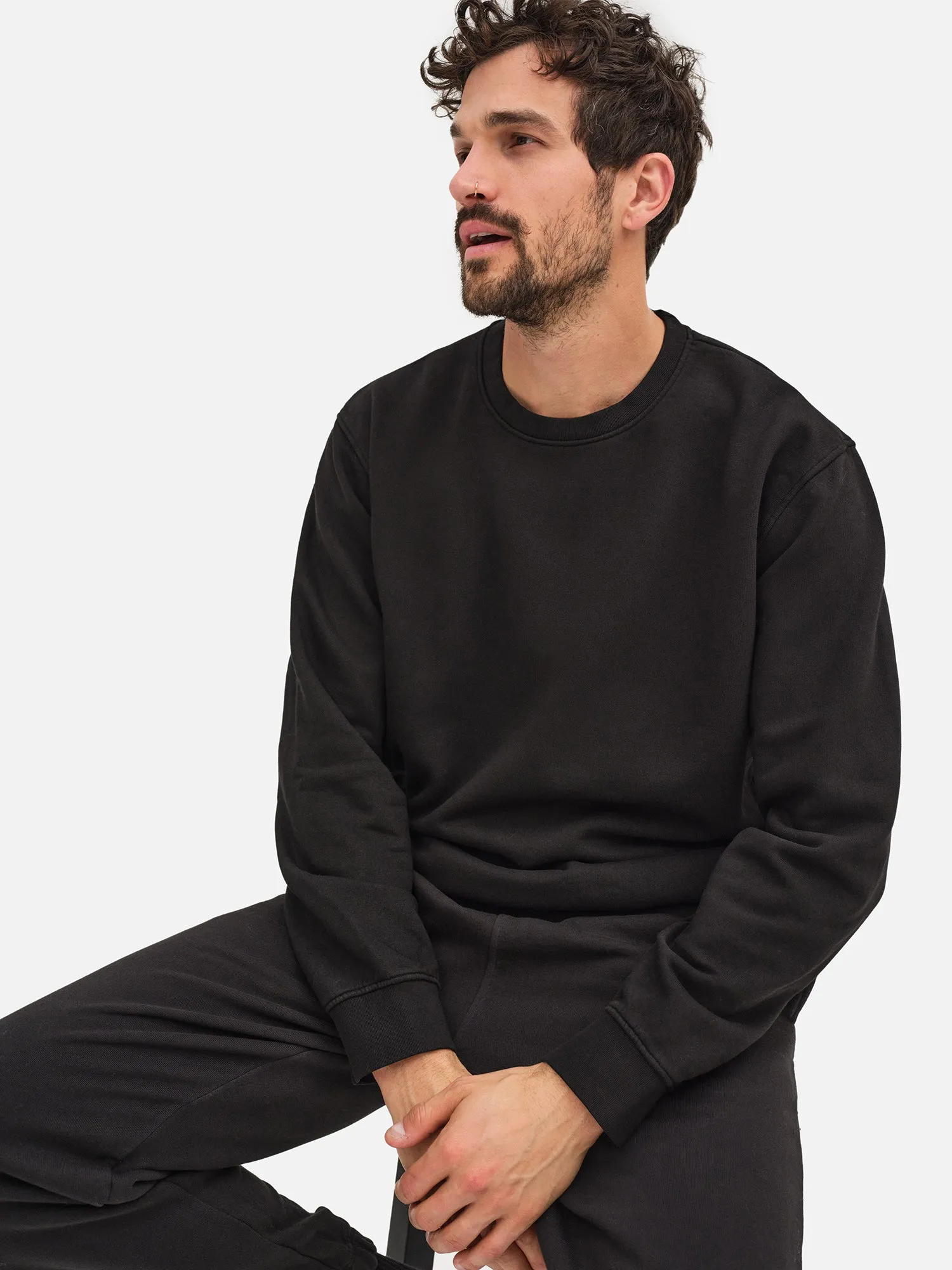 Men's Organic Fleece Crew Neck Sweatshirt