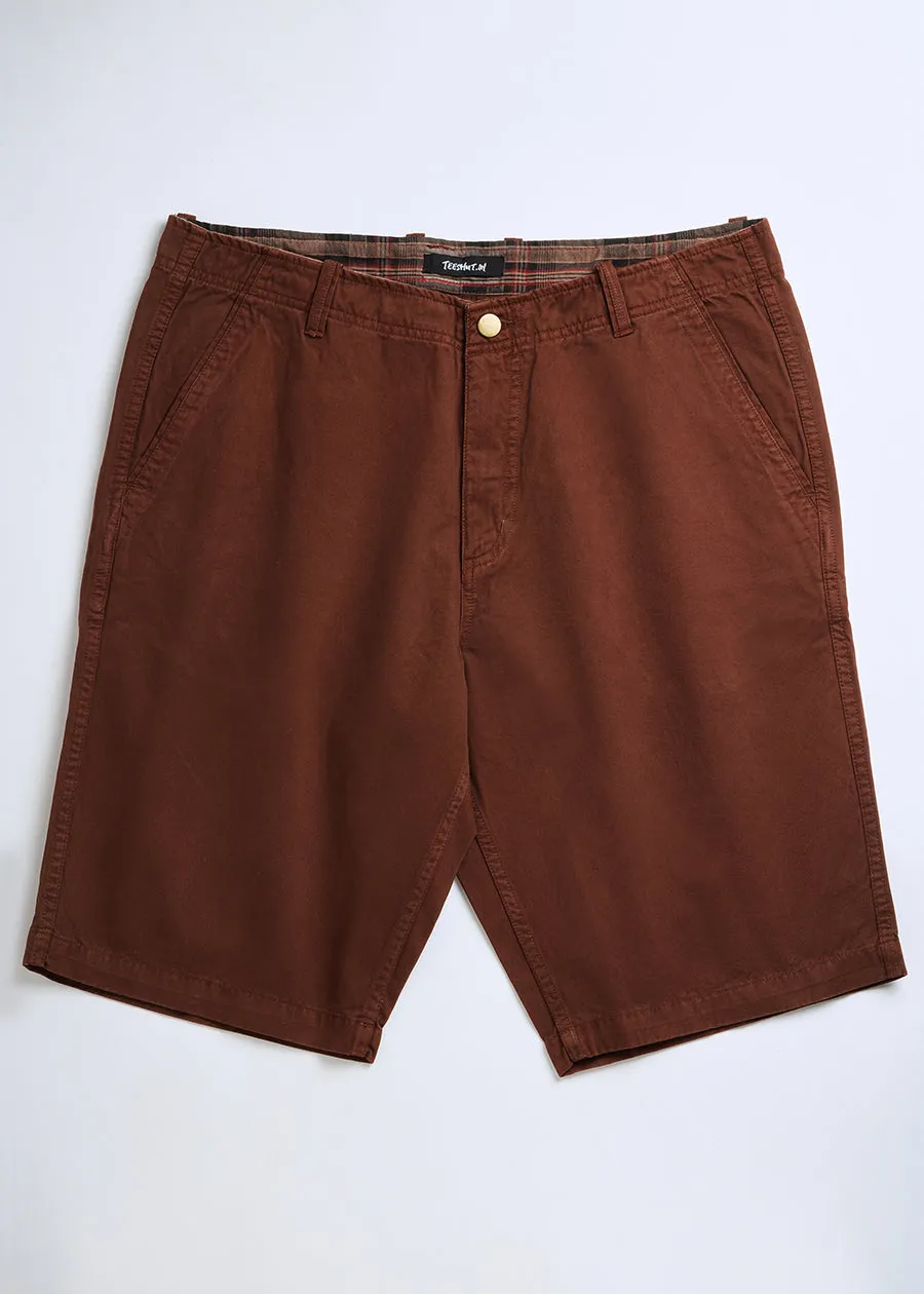 Mens Twill Shorts - Maroon