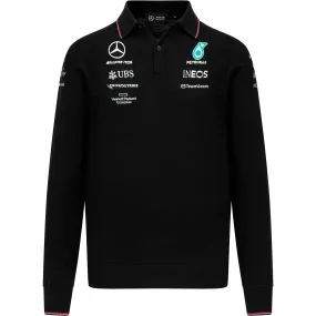 Mercedes AMG Petronas F1 2023 Team Knitted Long Sleeve Polo