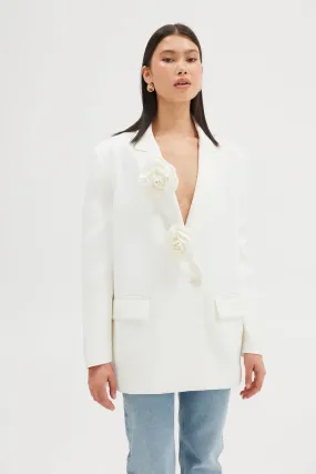 Mimi Rosette Blazer - White