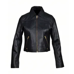 Moesha’s Classic Crop Leather Jacket