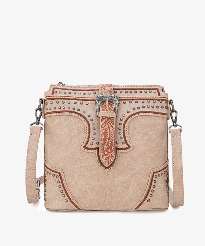 Montana West Buckle Studs Crossbody Bag Set