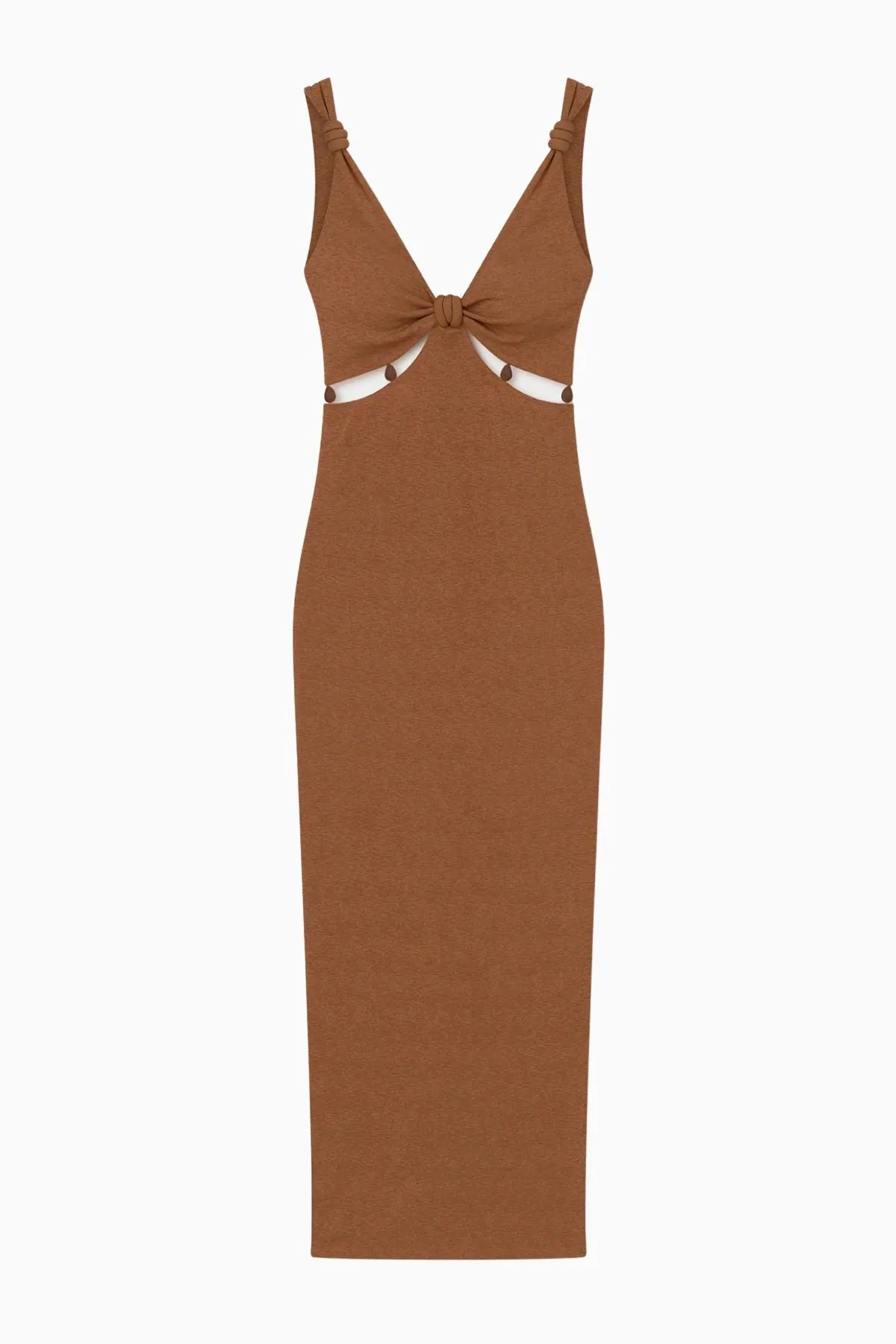 Nanushka Saar Knitted Tank Dress - Caramel