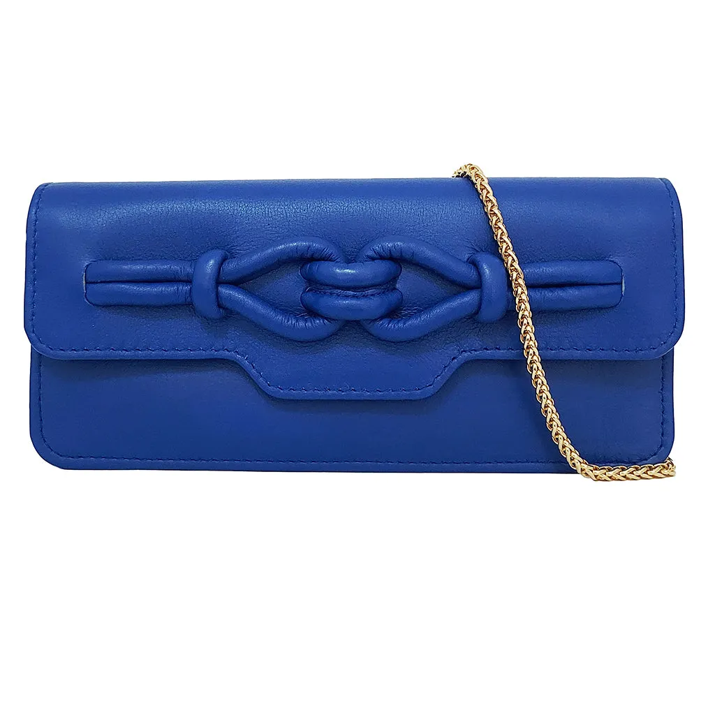 Noa Knot Chain Wallet - Indigo Blue