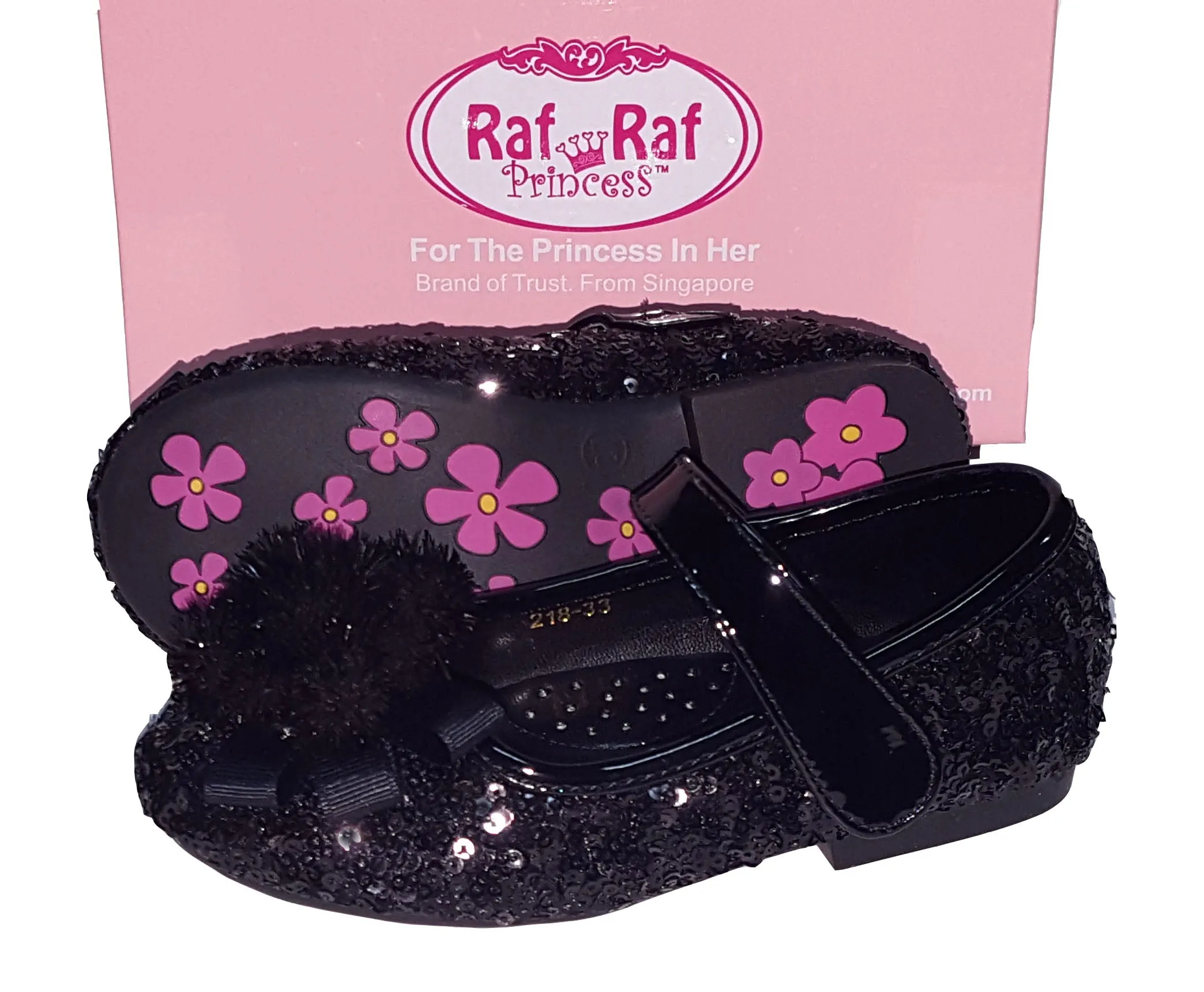 P726 Black Glitter (3-6y)