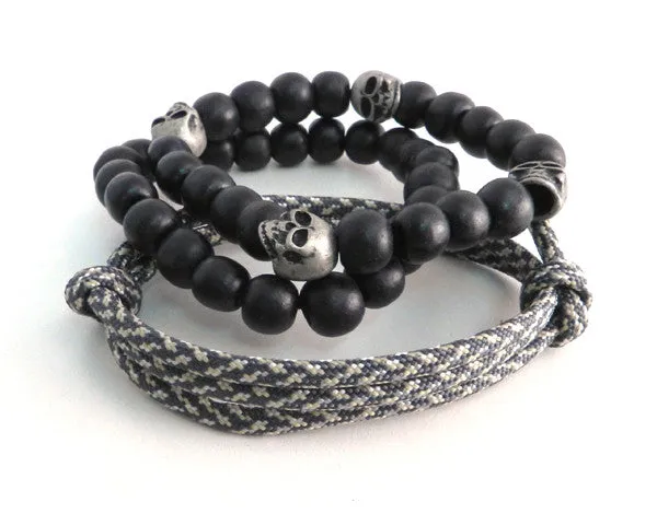 Paracord & Skull Bead 3 pack