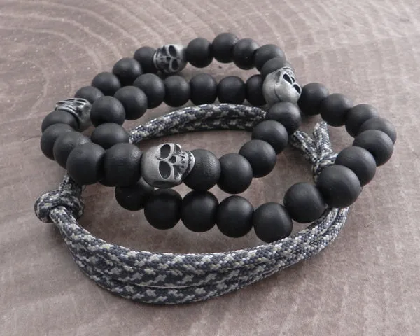 Paracord & Skull Bead 3 pack