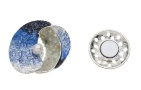 Pearl abstract magnetic brooches