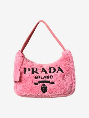 Pink Re-Edition 2000 terry mini bag